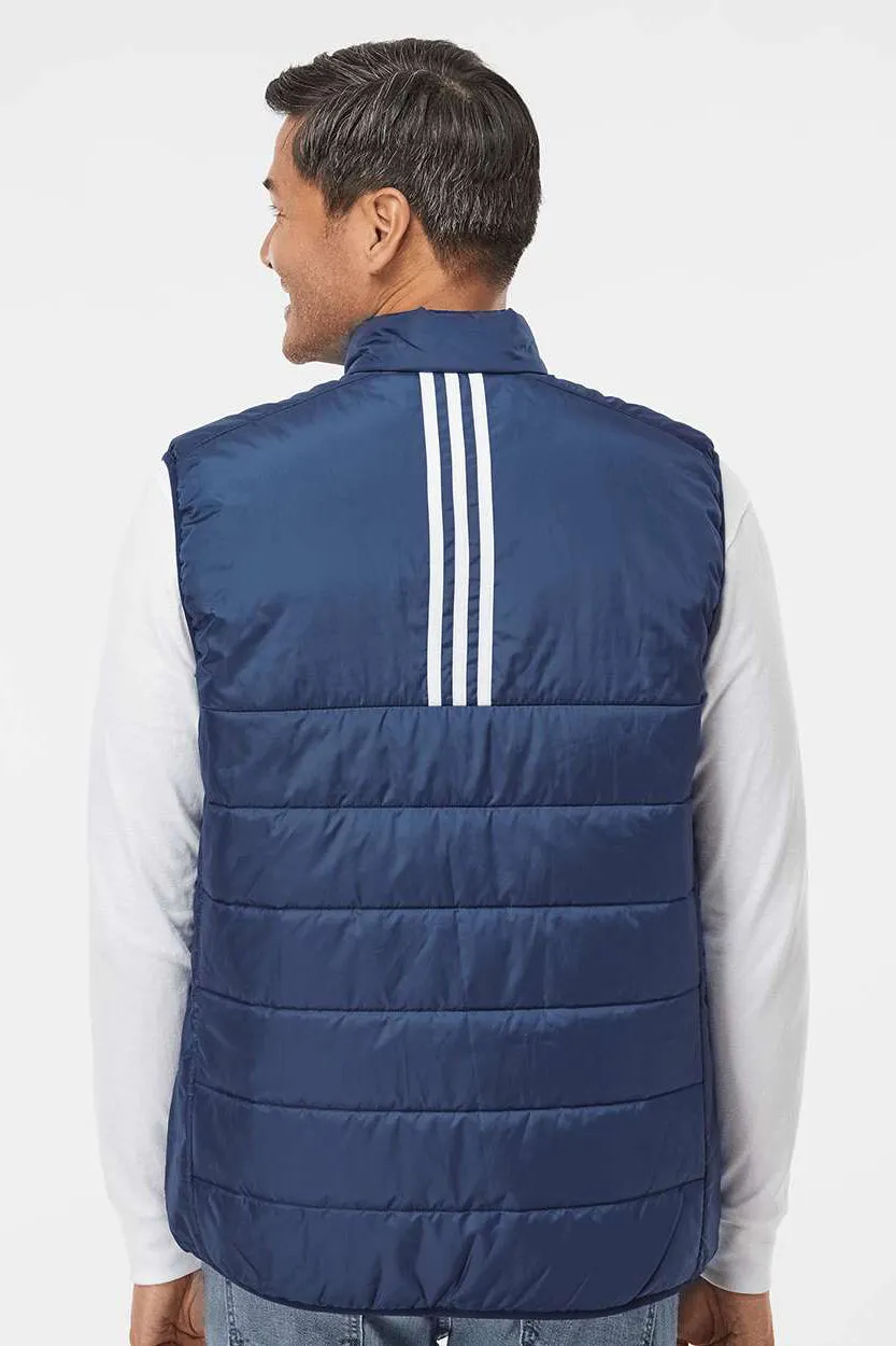 Adidas Mens Full Zip Puffer Vest - Team Navy Blue