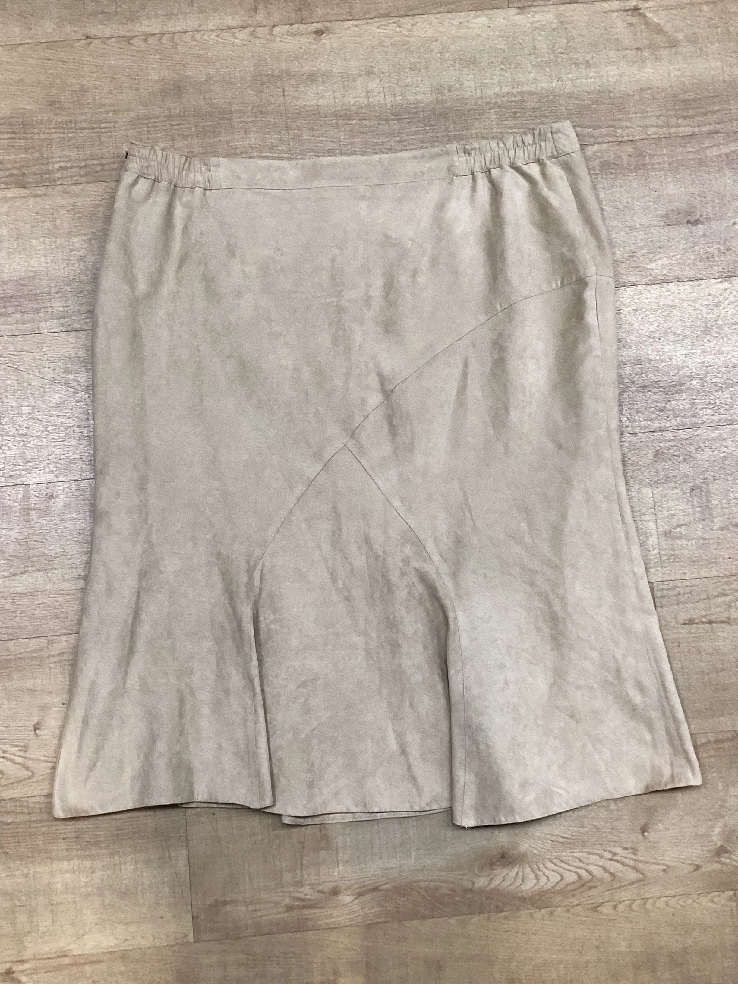 Ann Harvey Tan Faux-Suede Skirt Size 24