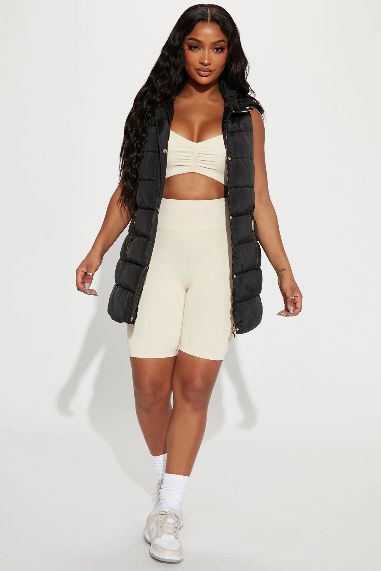 Aria Puffer Vest - Black