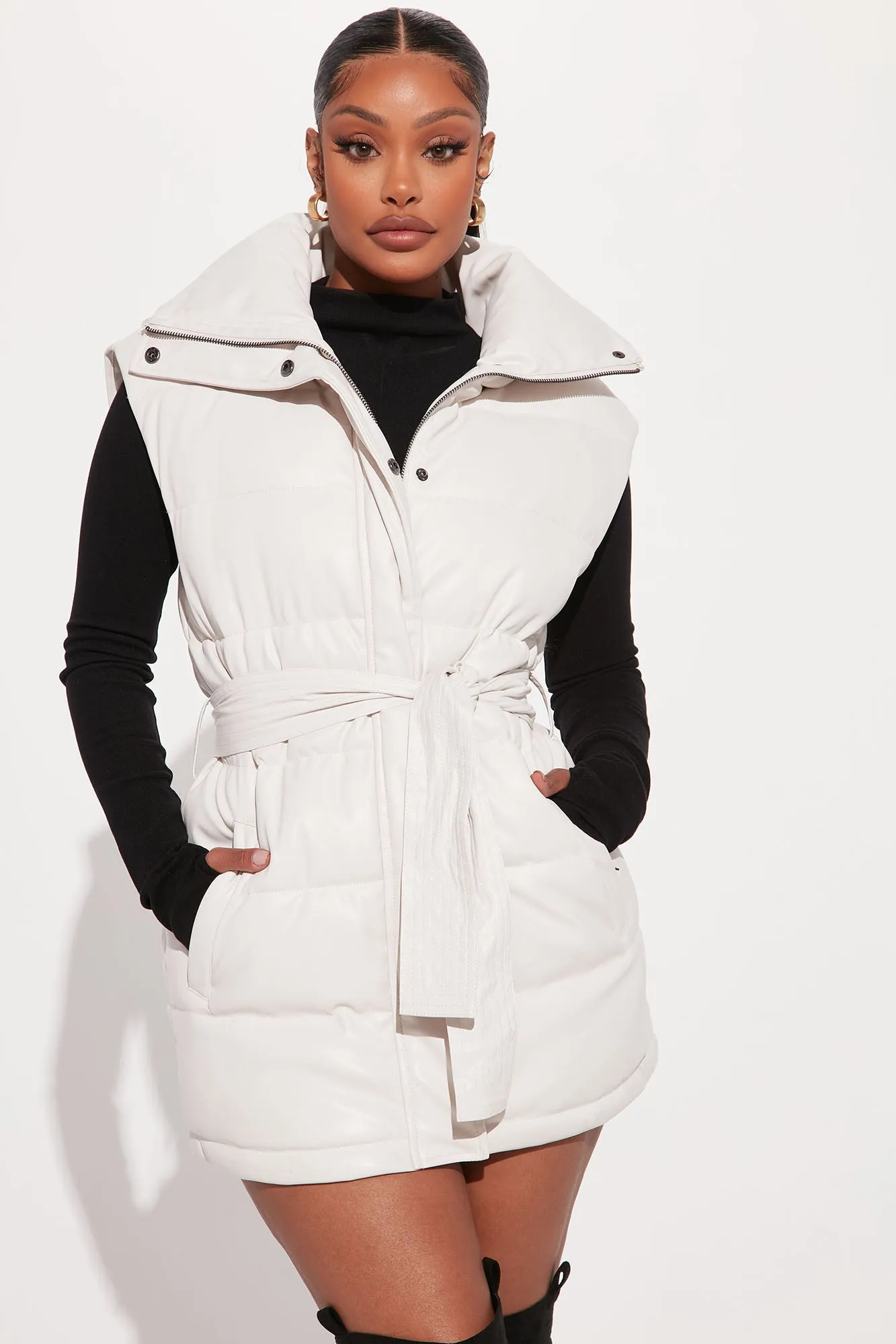 Blade Puffer Vest - White