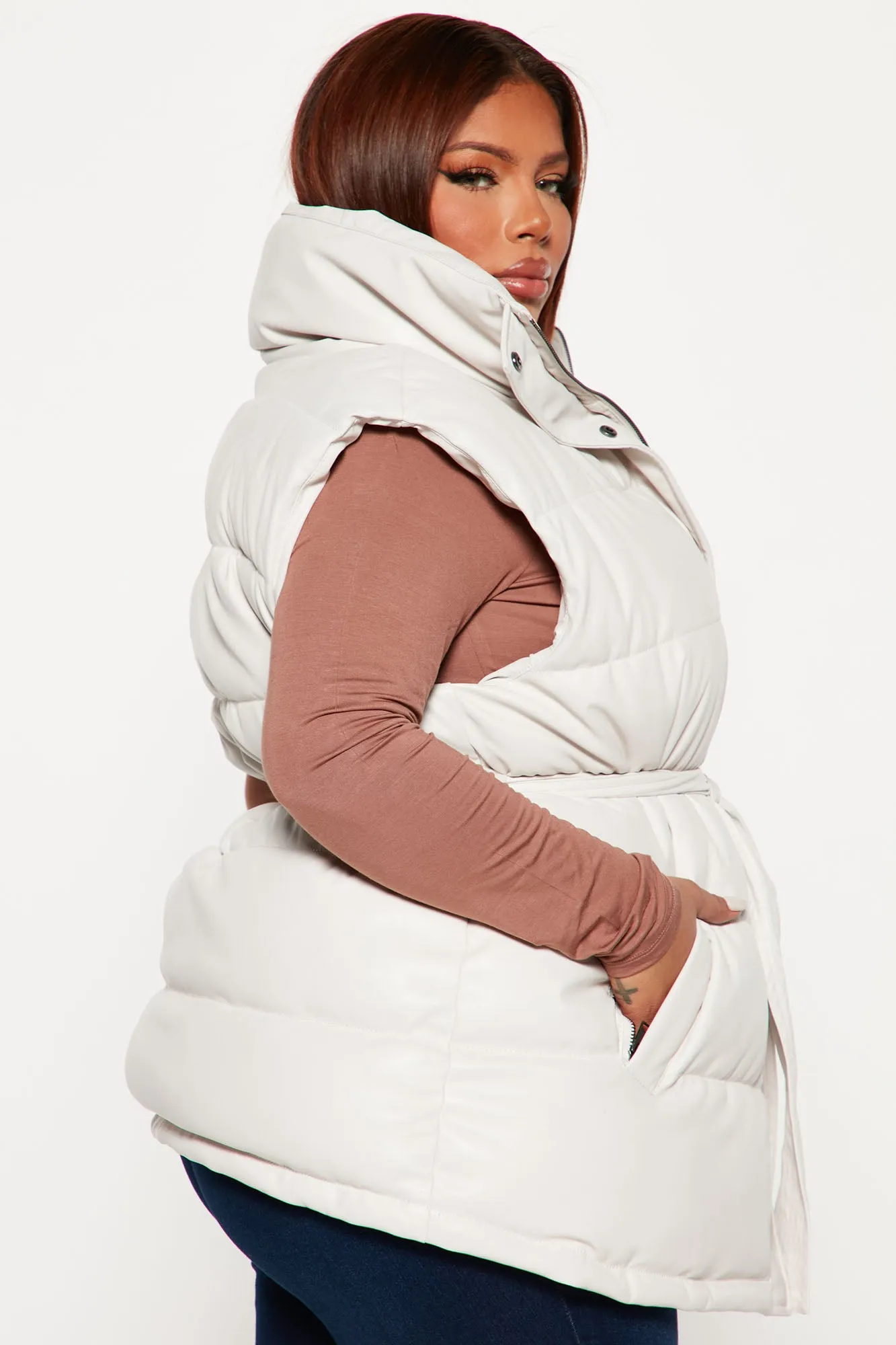 Blade Puffer Vest - White