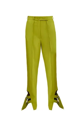 CHARTREUSE TAILORED SUIT PANTS