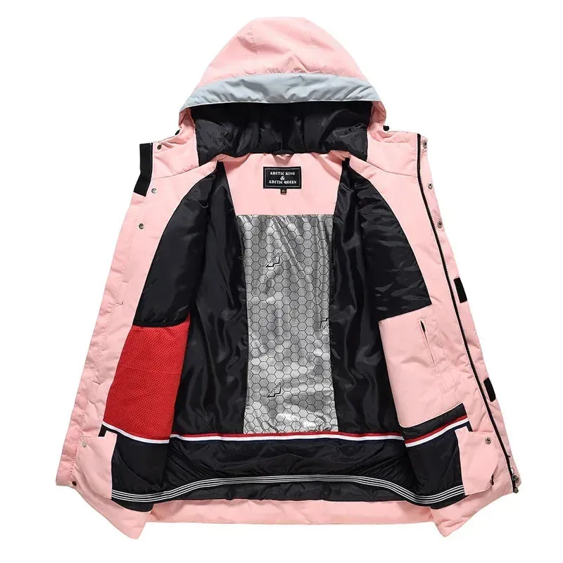 DFHGOI Colorful Snowboard / Ski Jacket Womens