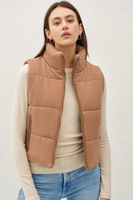 Funnel Neck Puffer Vest