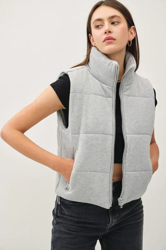 Funnel Neck Puffer Vest