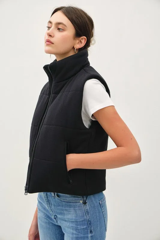 Funnel Neck Puffer Vest