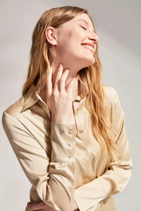 Gold Silk Audrey Women's Shirt