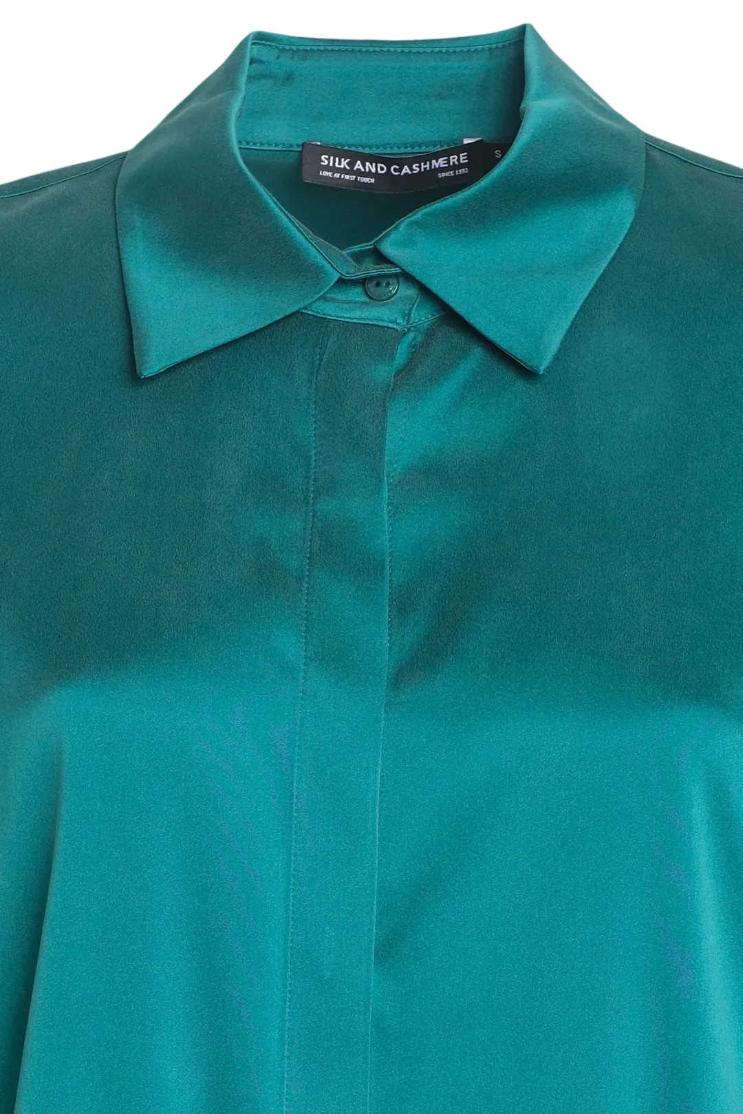 Green Pure Silk Audrey Women's Shirt