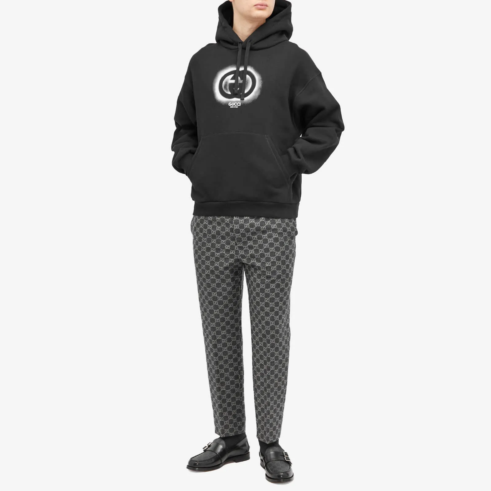 Gucci Interlocking Logo Hoodie, black