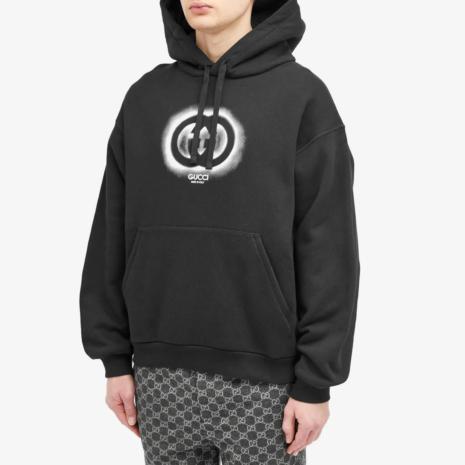 Gucci Interlocking Logo Hoodie, black