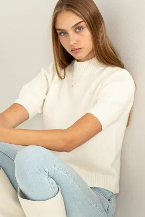 Lovely Embrace Puff Sleeve Sweater Top *Online Only*