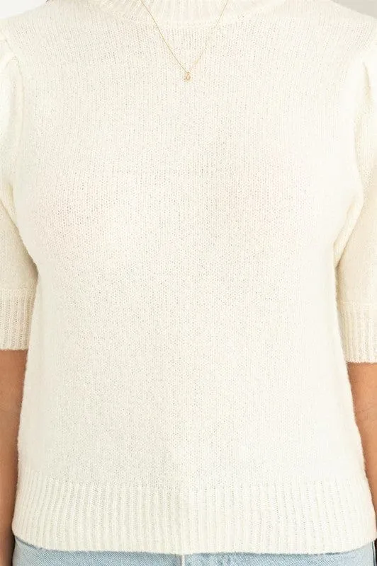 Lovely Embrace Puff Sleeve Sweater Top *Online Only*