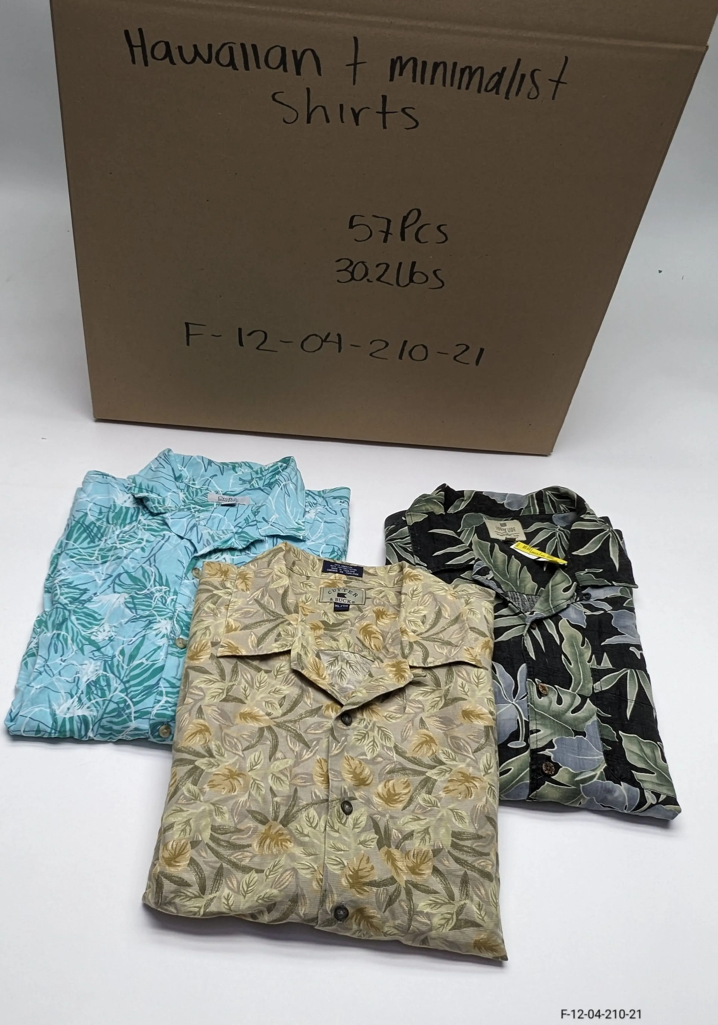 Minimalist Hawaiian Shirts 57 pcs 31 lbs F1204210-21