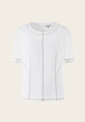 Minimalist White Line Art Shirt