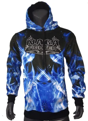 NAGA BLUE FLAME HOODIE ZIP OR PULL