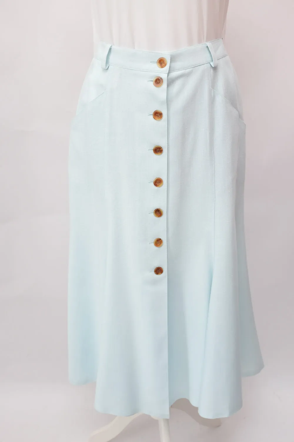 PALE BLUE MAXI VINTAGE SKIRT