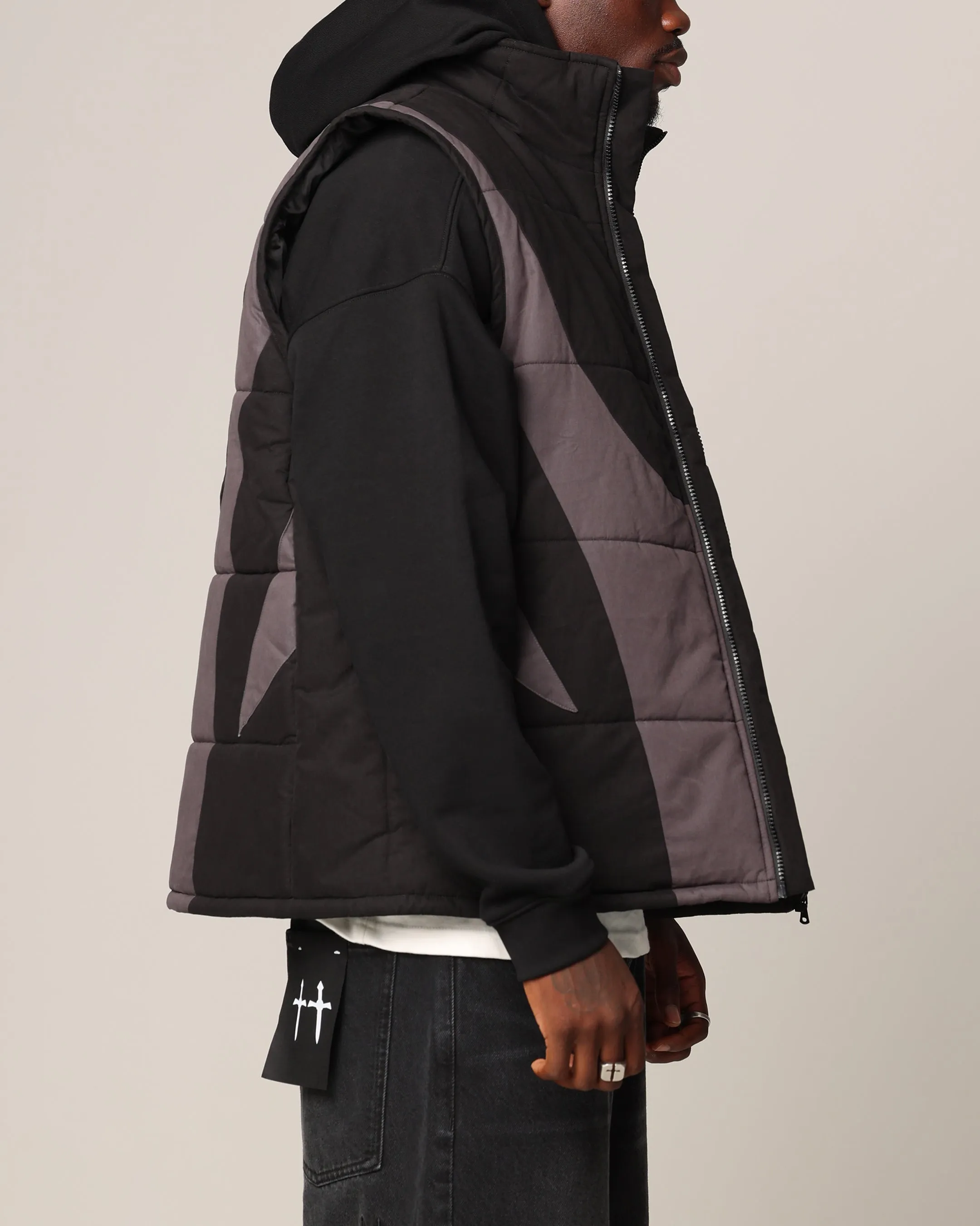 Saint Morta Rage Puffer Vest Black/Grey