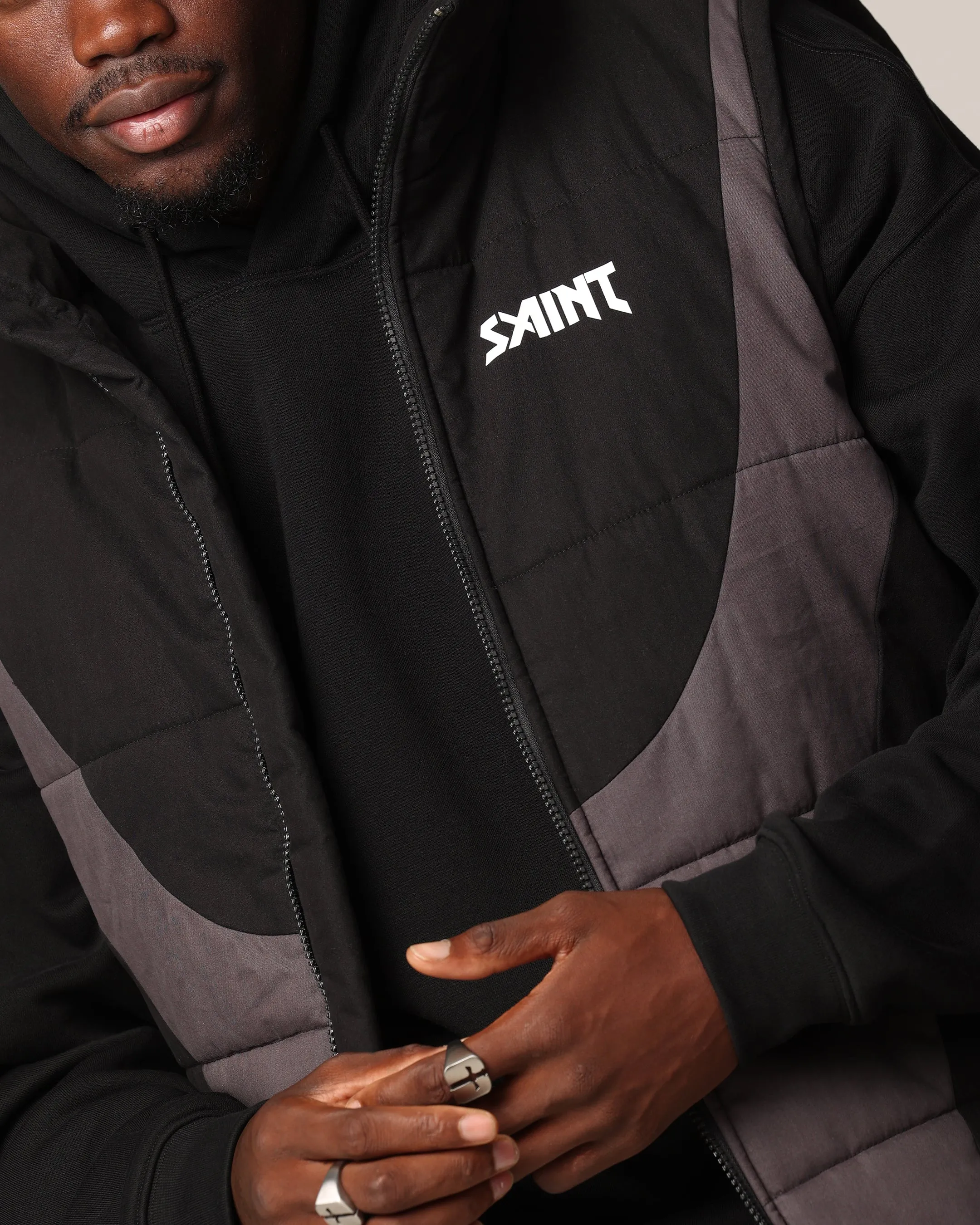 Saint Morta Rage Puffer Vest Black/Grey