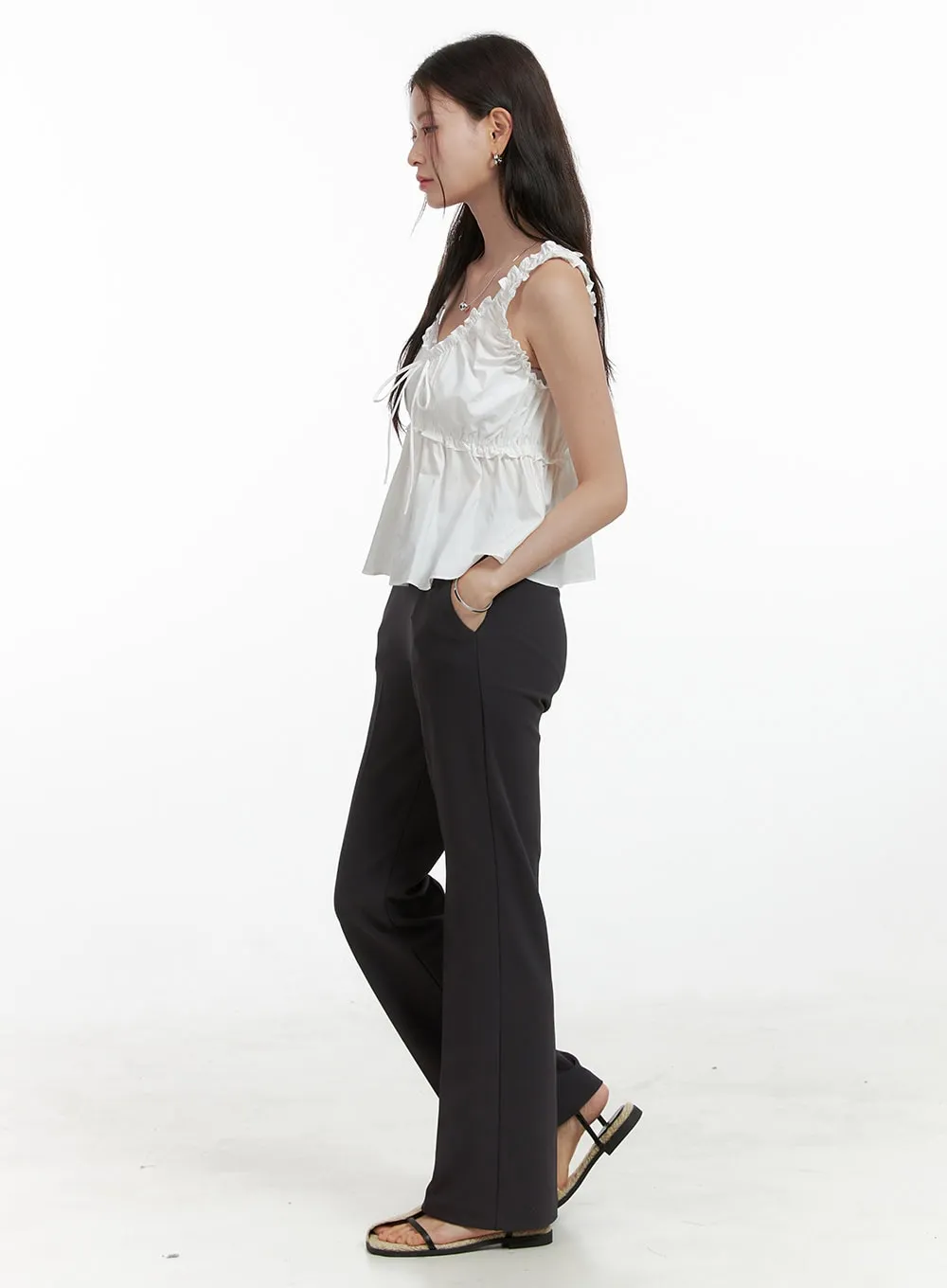 Solid Tailored Pants OL416