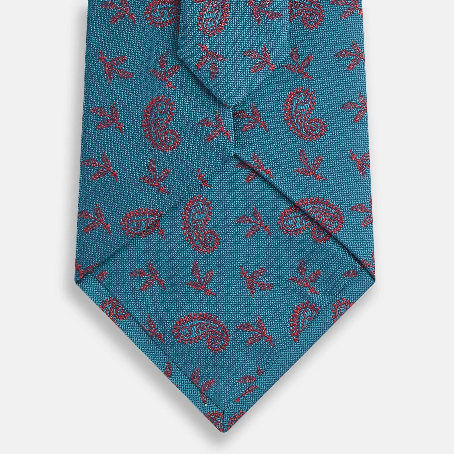 Teal Paisley Silk Tie