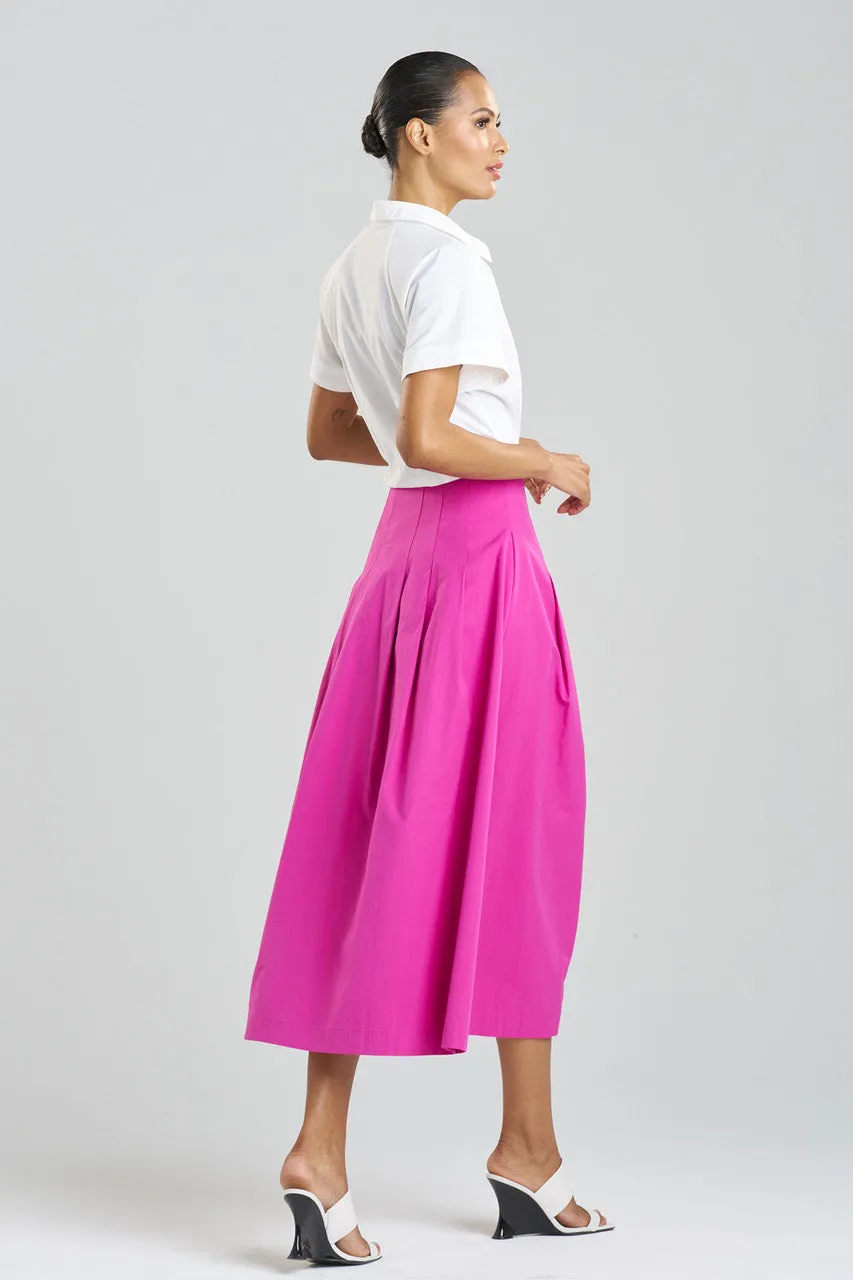 Tech Cotton Taffeta Maxi Skirt