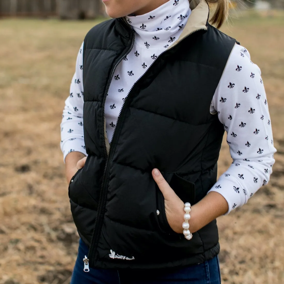 Unisex Black/Beige Reversible Vest