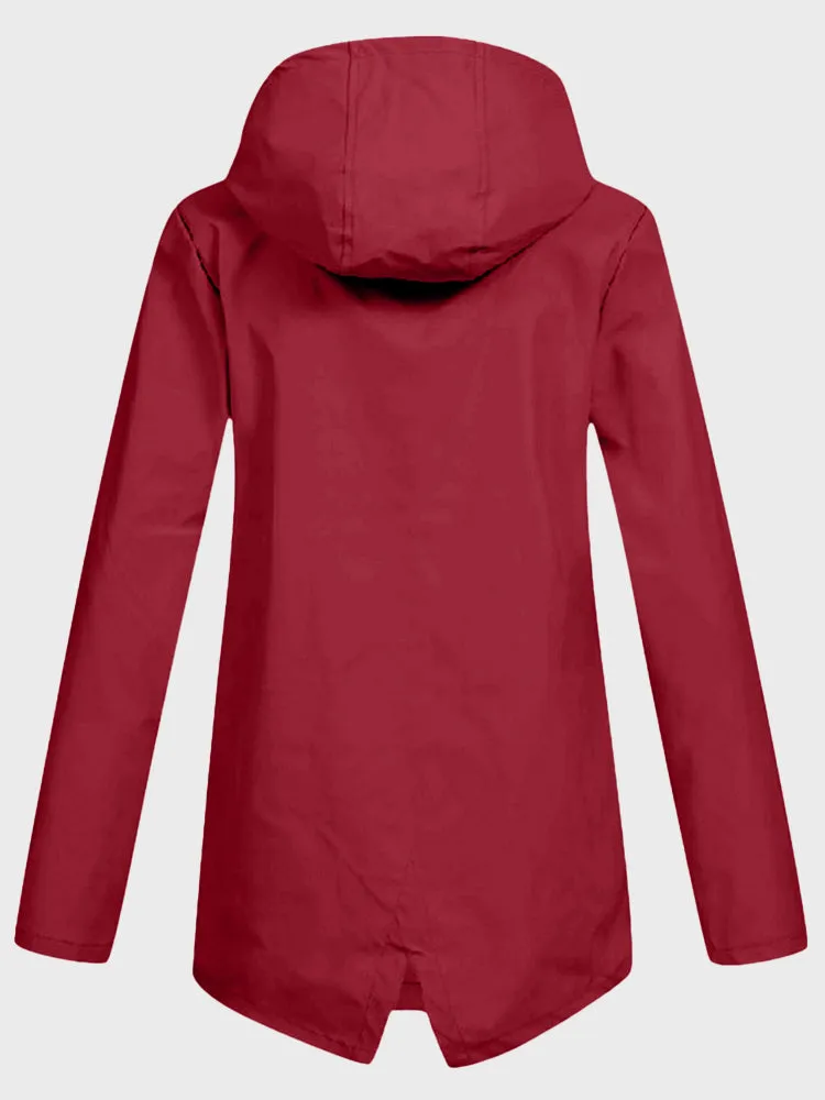 Velvet Hooded Water Repellant Windproof Jacket